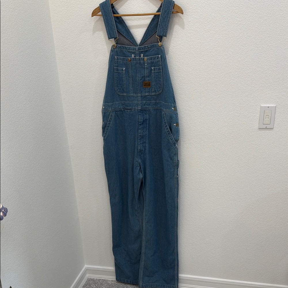 NWT BIG SMITH Men's Relaxed Denim Bib Overalls 36 x 32